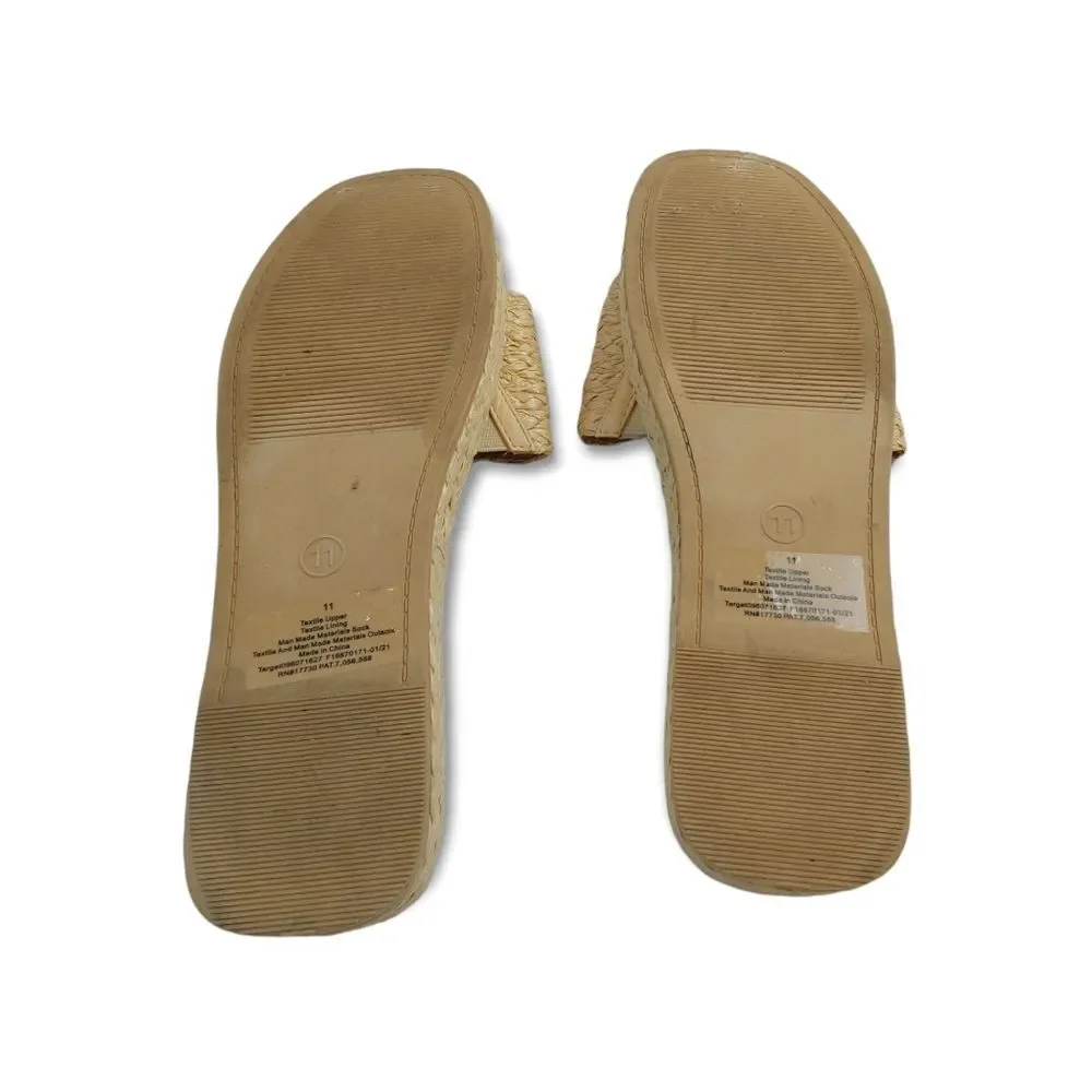 Universal Thread Women's Mardi Raffia Platform Sandals Size 11. - Picture 9 of 11